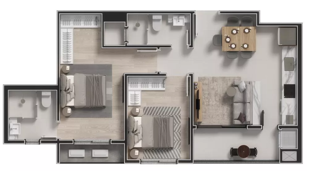 Apartamento, 2 quartos, 66 m² - Foto 3