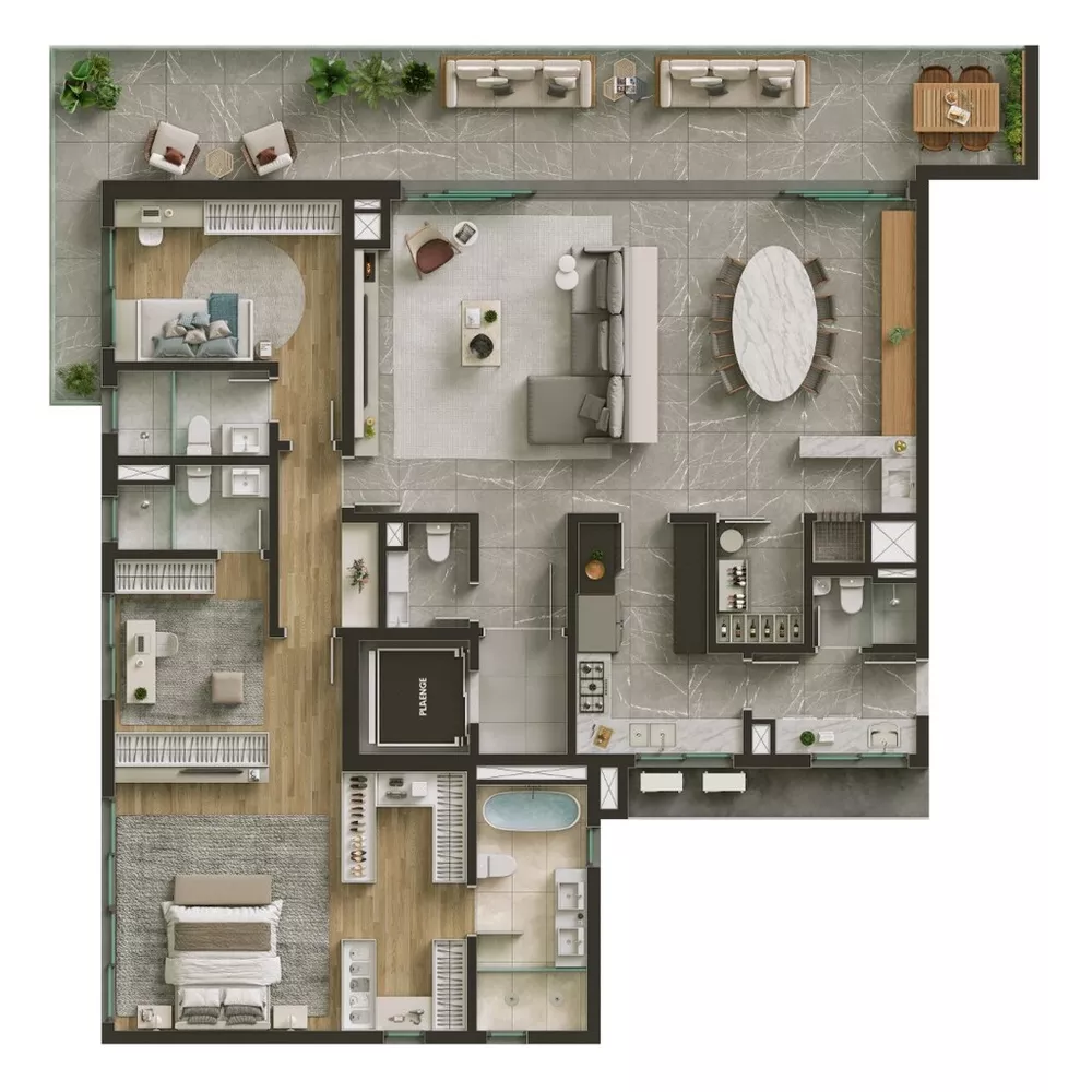 Apartamento, 3 quartos, 230 m² - Foto 1