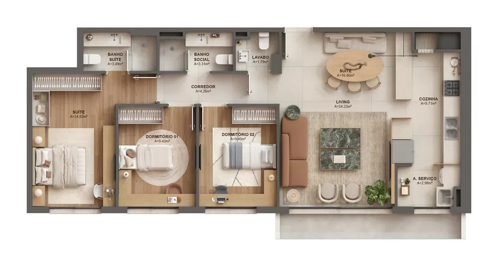 Apartamento, 2 quartos, 80 m² - Foto 10