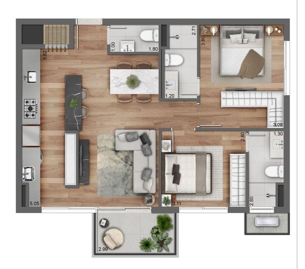 Apartamento, 3 quartos, 125 m² - Foto 3
