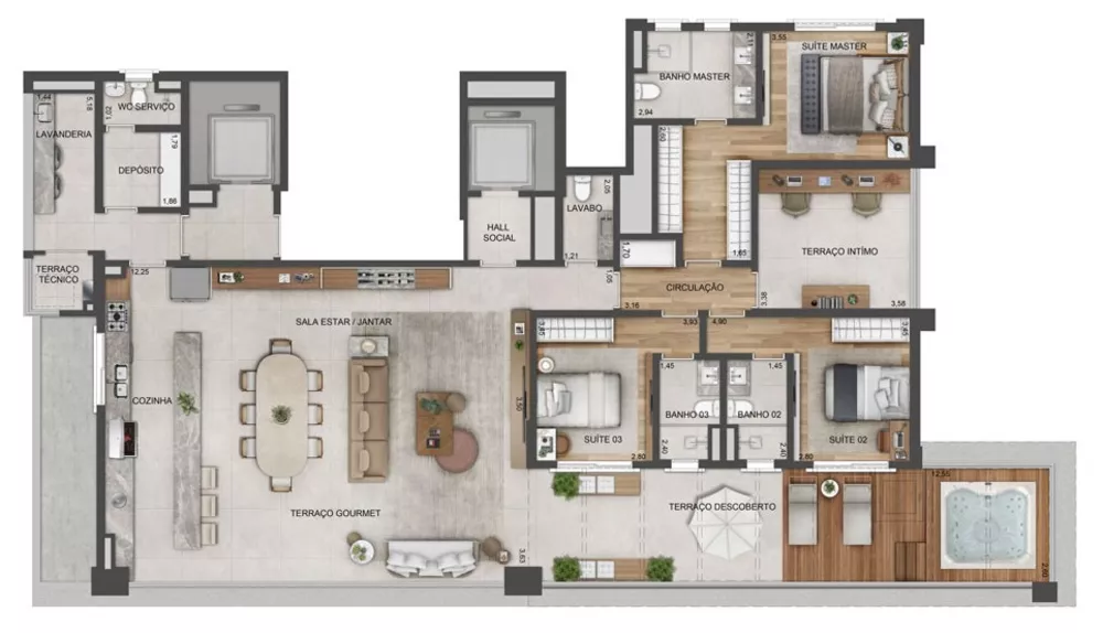 Apartamento, 3 quartos, 201 m² - Foto 2