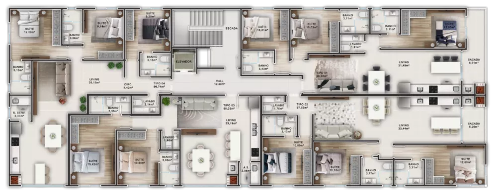 Apartamento, 3 quartos, 96 m² - Foto 4