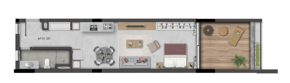 Apartamento, 1 quarto, 37 m² - Foto 9