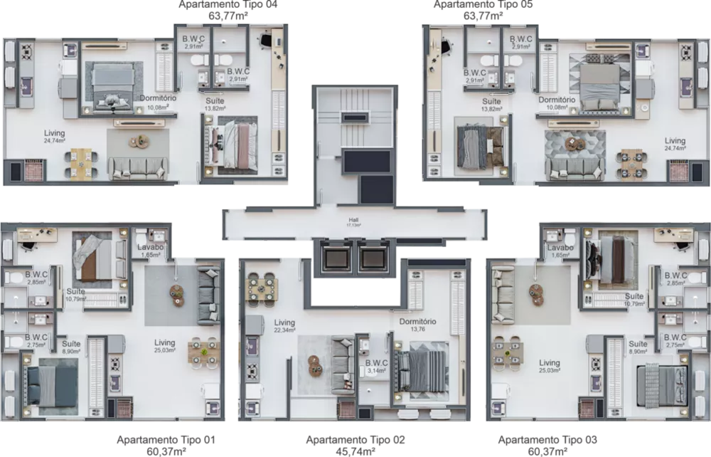 Apartamento, 1 quarto, 45 m² - Foto 8