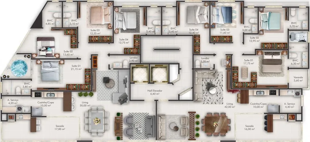 Apartamento, 4 quartos, 174 m² - Foto 12
