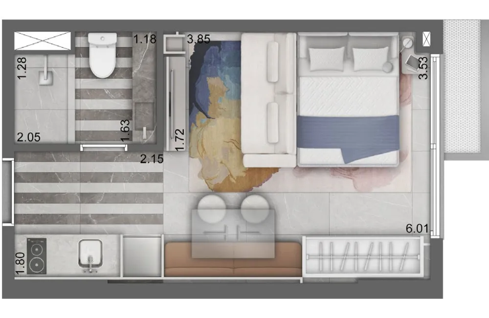 Apartamento, 1 quarto, 23 m² - Foto 4