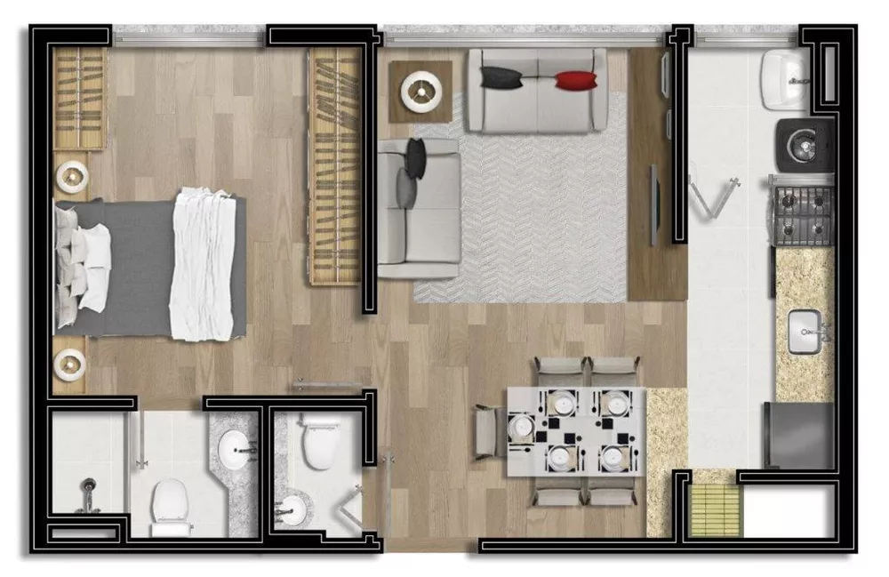Apartamento, 2 quartos, 60 m² - Foto 1