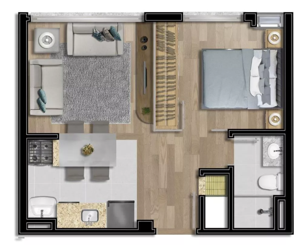 Apartamento, 2 quartos, 60 m² - Foto 3
