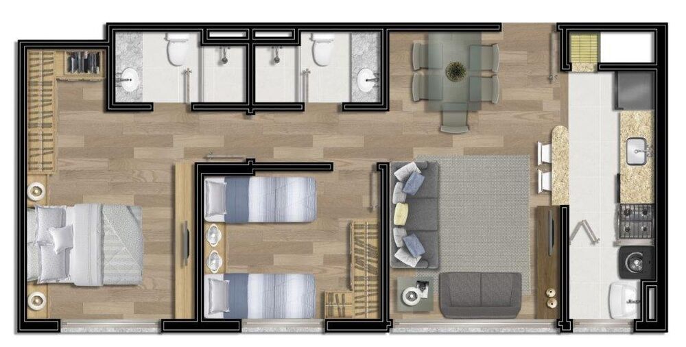 Apartamento, 2 quartos, 60 m² - Foto 6