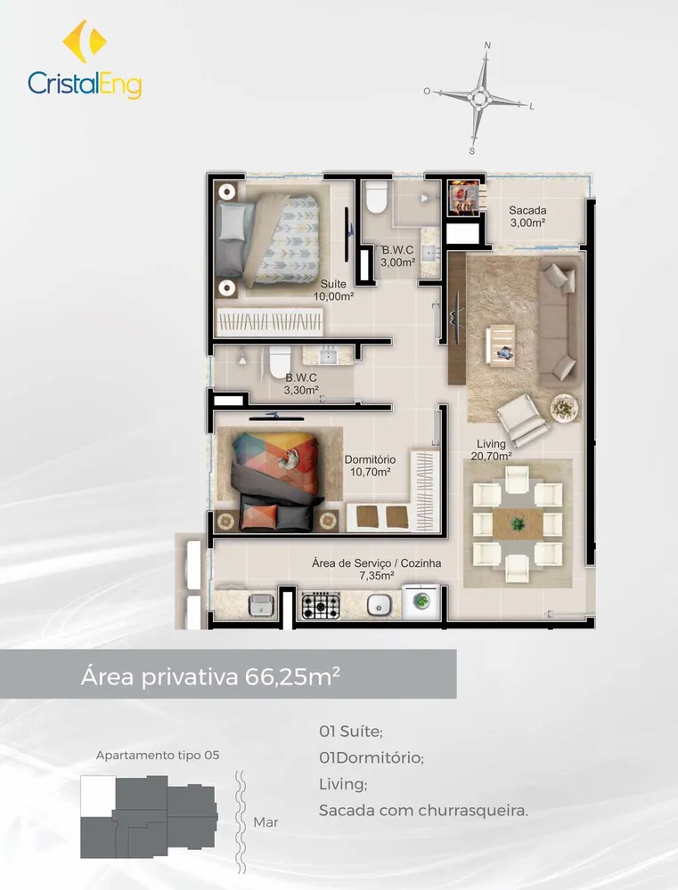 Apartamento, 2 quartos, 66 m² - Foto 19