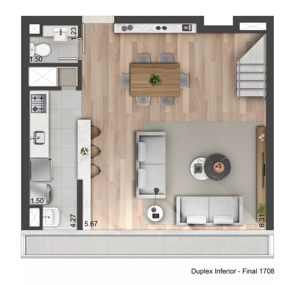 Apartamento, 1 quarto, 55 m² - Foto 5