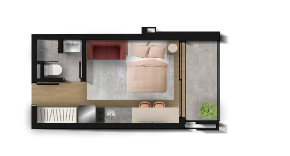Apartamento, 1 quarto, 27 m² - Foto 10