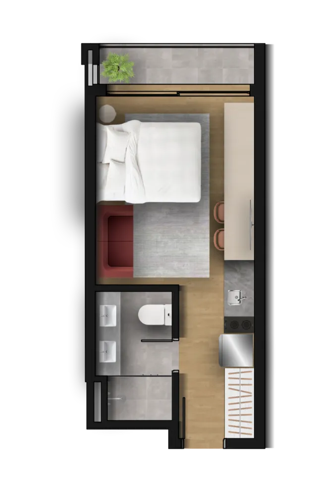 Apartamento, 1 quarto, 27 m² - Foto 11