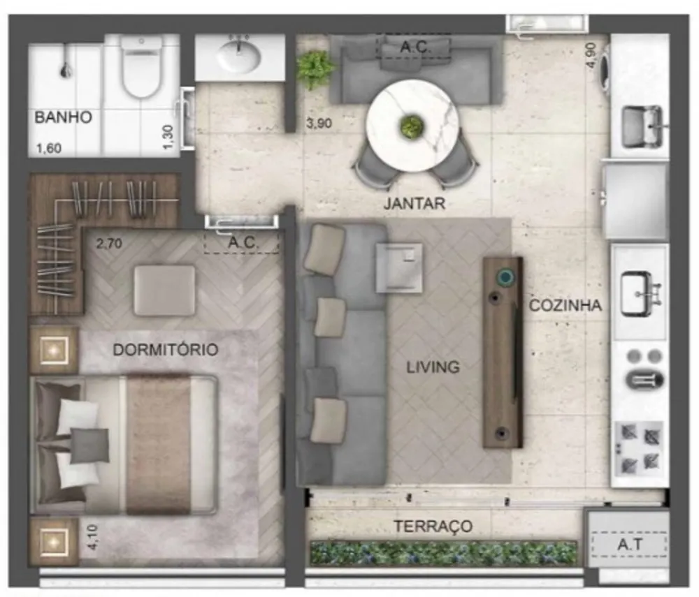 Apartamento, 2 quartos, 62 m² - Foto 10