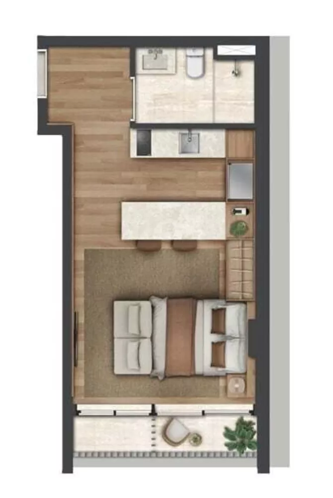 Apartamento, 1 quarto, 42 m² - Foto 3