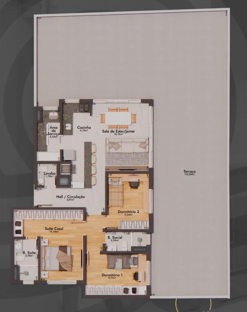 Apartamento, 3 quartos, 218 m² - Foto 5