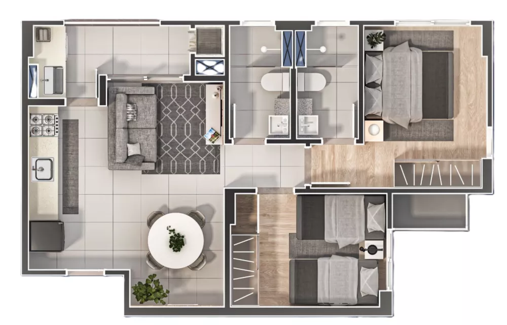 Apartamento, 2 quartos, 58 m² - Foto 4