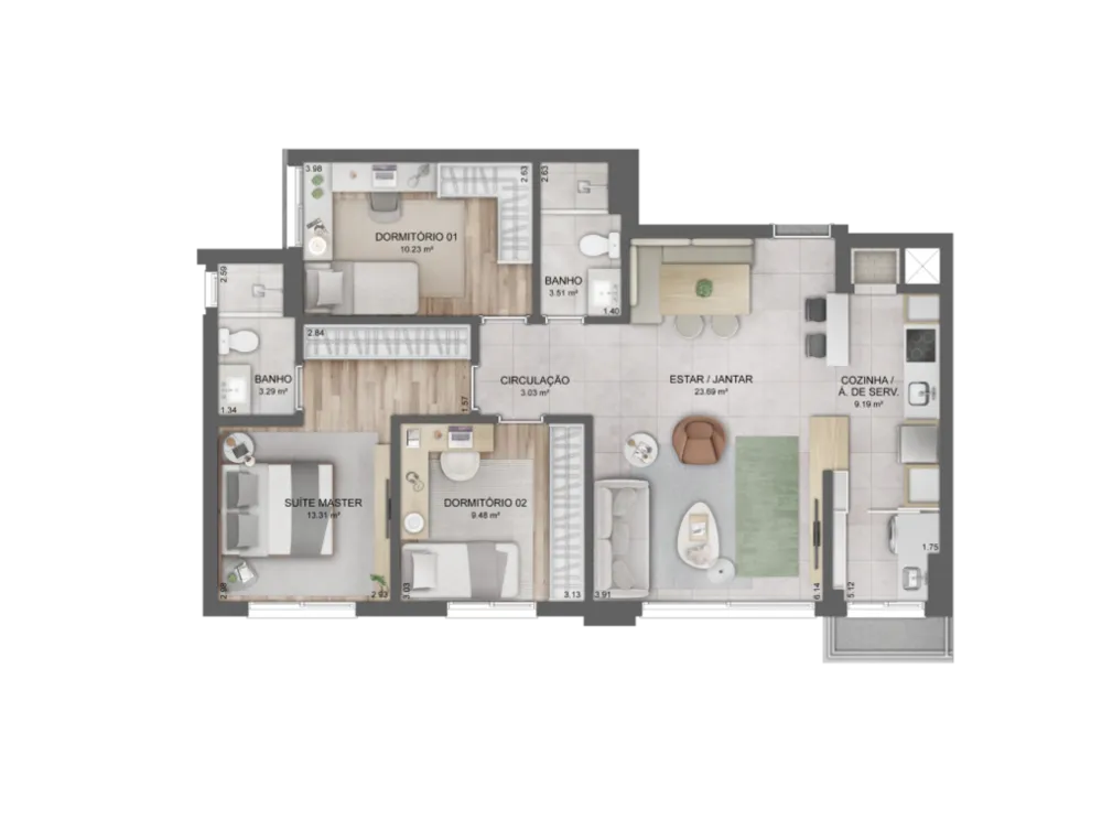 Apartamento, 3 quartos, 88 m² - Foto 16