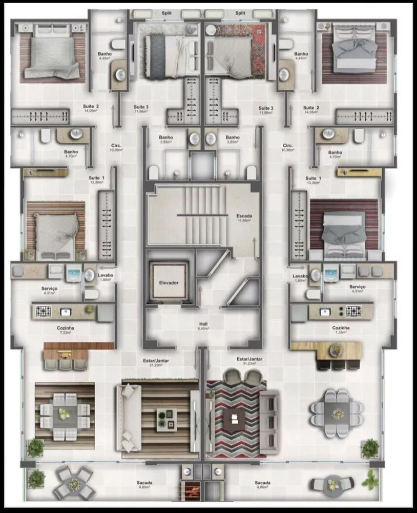 Apartamento, 3 quartos, 132 m² - Foto 3