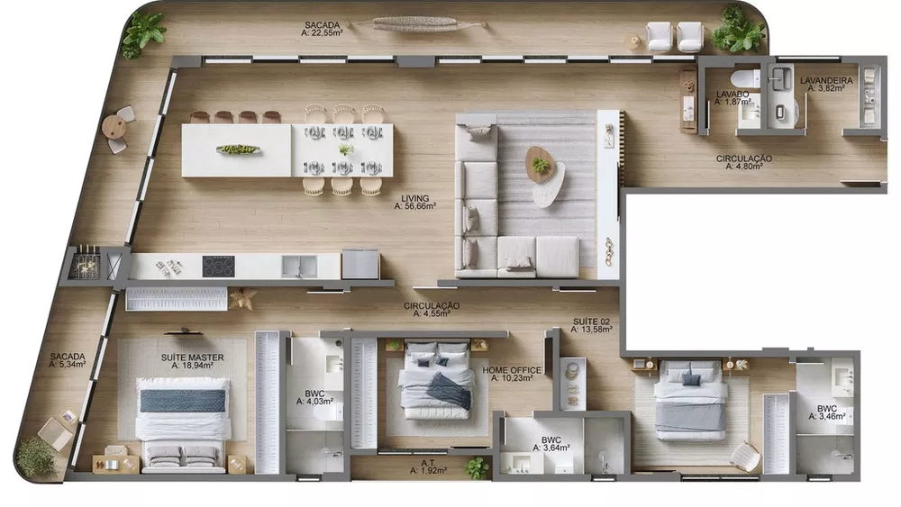 Apartamento, 3 quartos, 284 m² - Foto 7