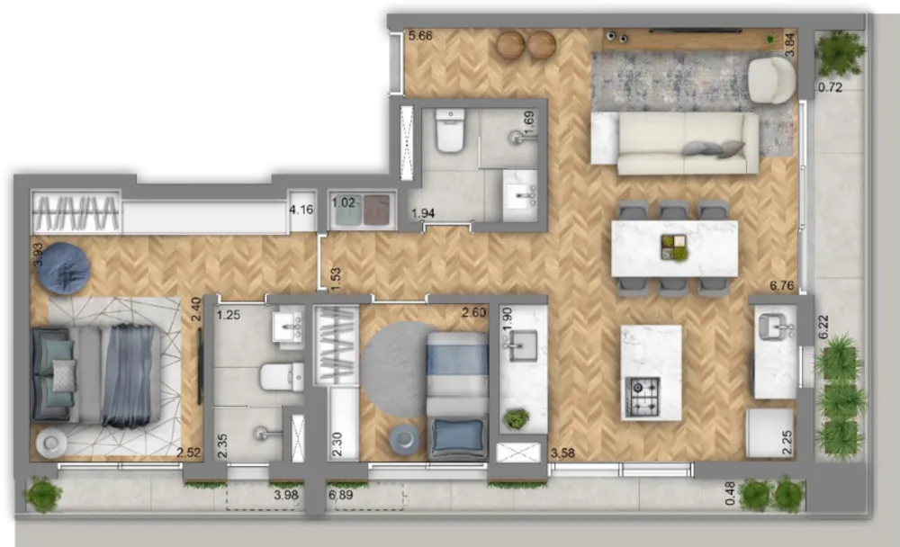 Cobertura, 3 quartos, 187 m² - Foto 10