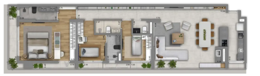 Cobertura, 3 quartos, 187 m² - Foto 12