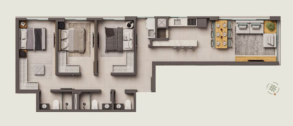 Apartamento, 1 quarto, 48 m² - Foto 7