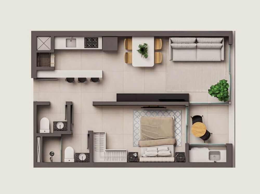 Apartamento, 1 quarto, 48 m² - Foto 6