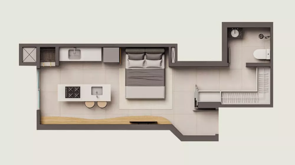 Apartamento, 1 quarto, 48 m² - Foto 4