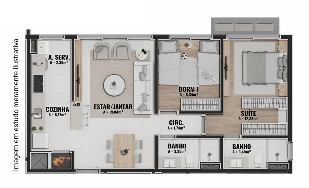Apartamento, 1 quarto, 51 m² - Foto 9