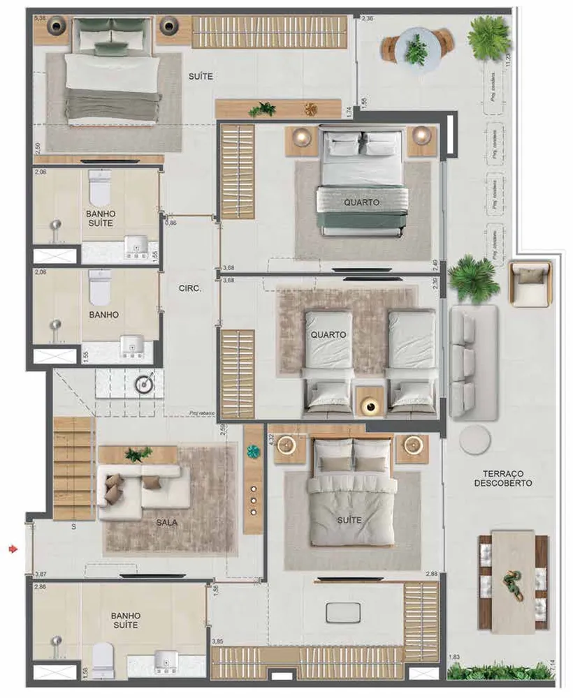 Apartamento, 2 quartos, 71 m² - Foto 97