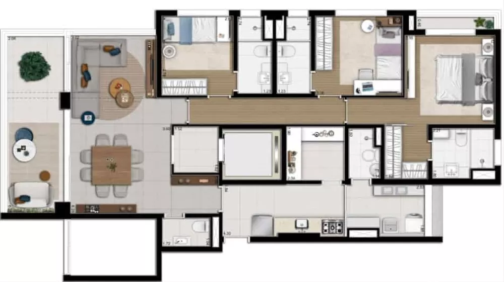 Apartamento, 3 quartos, 138 m² - Foto 1