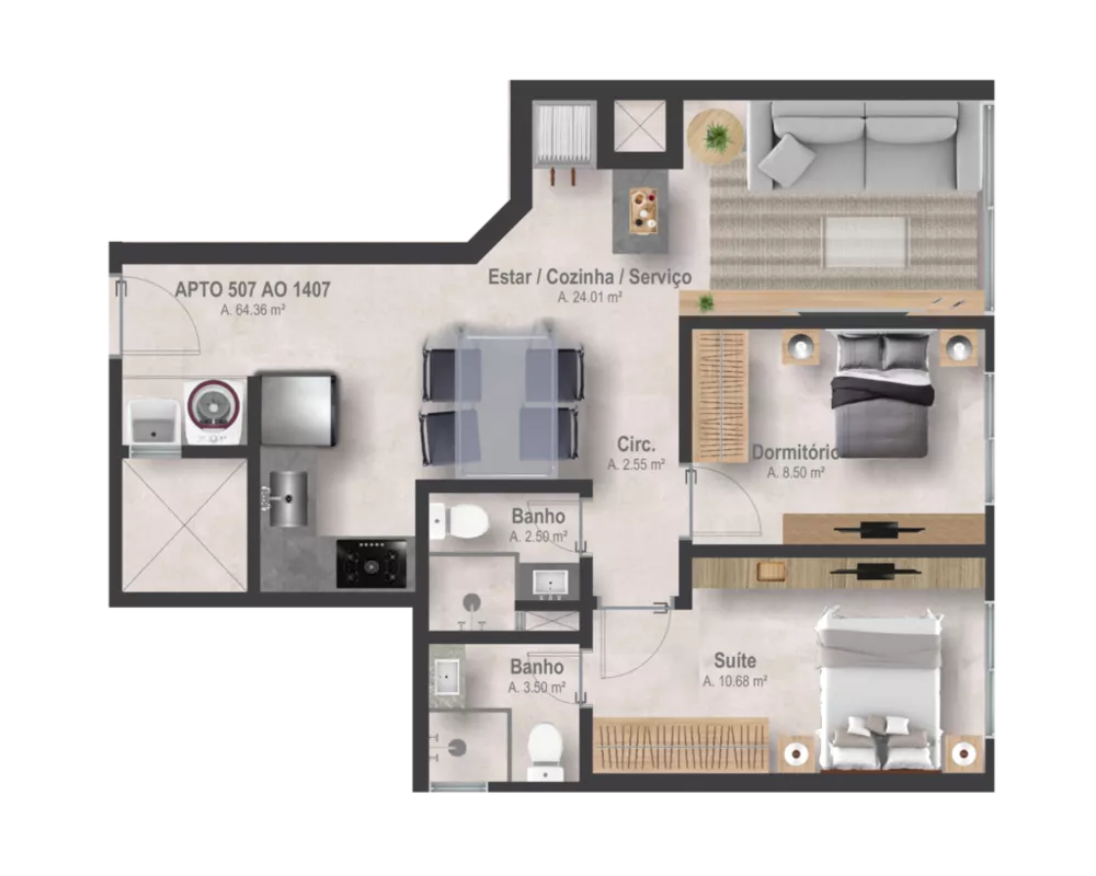 Apartamento, 3 quartos, 87 m² - Foto 23