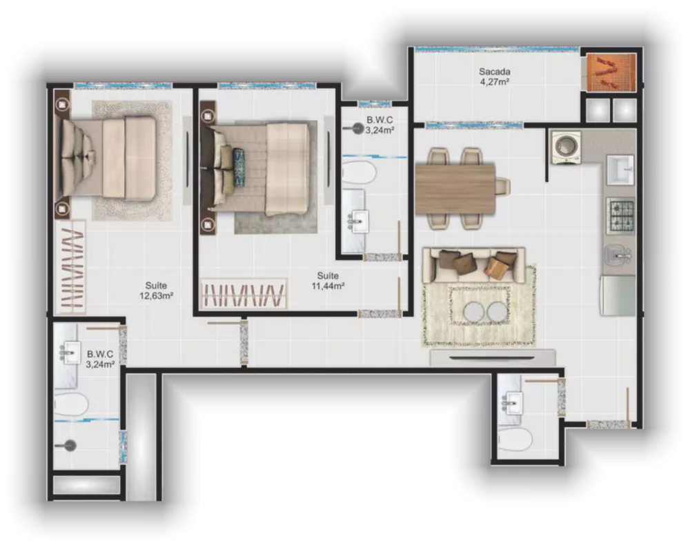 Apartamento, 2 quartos, 70 m² - Foto 11