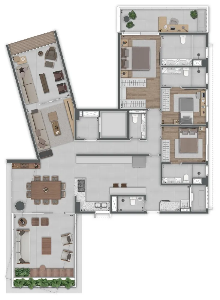 Apartamento, 3 quartos, 185 m² - Foto 11