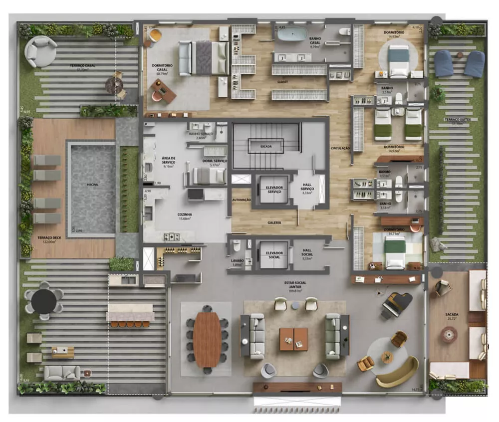 Apartamento, 4 quartos, 356 m² - Foto 4