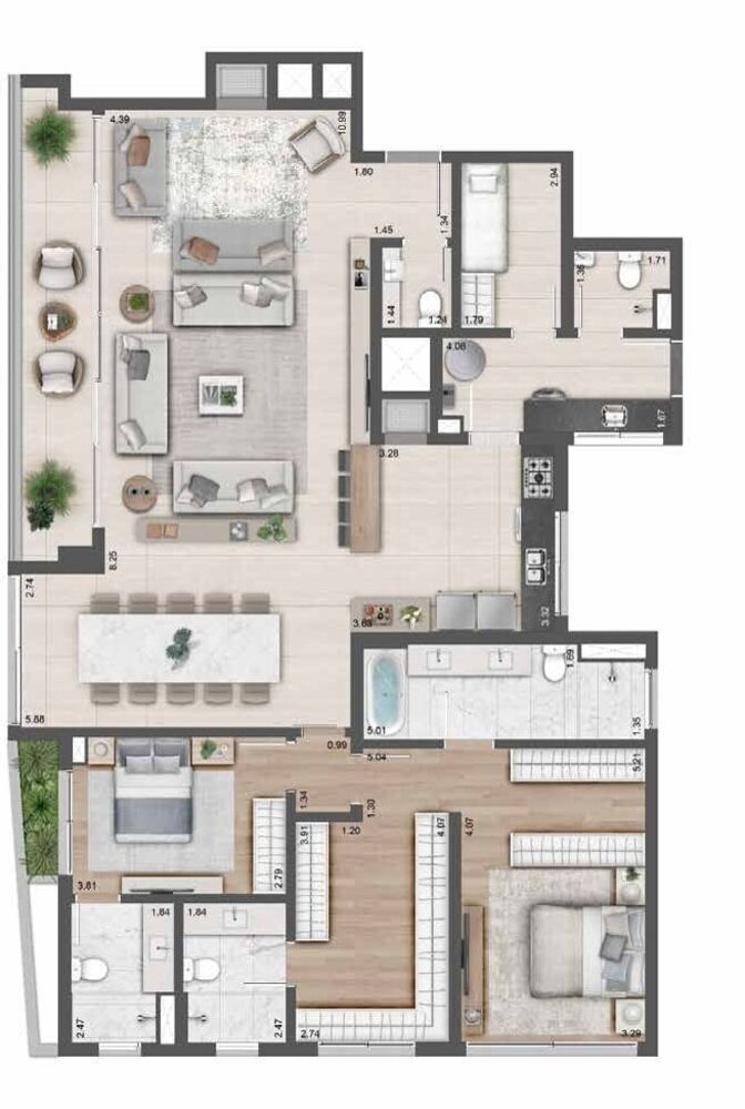 Apartamento, 3 quartos, 186 m² - Foto 4