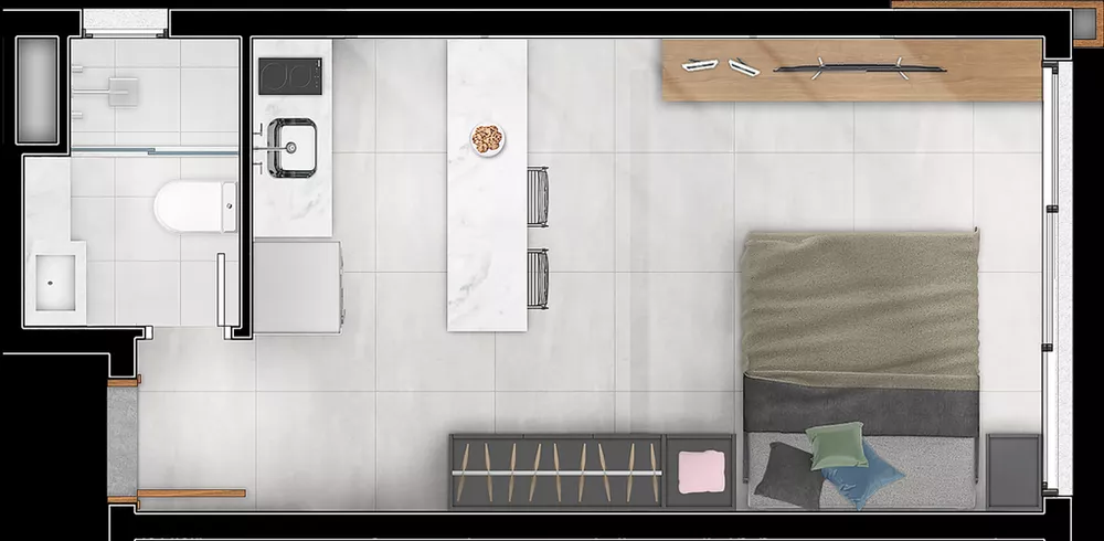 Apartamento, 1 quarto, 29 m² - Foto 12