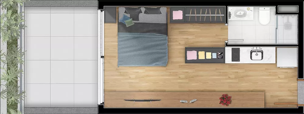 Apartamento, 1 quarto, 29 m² - Foto 3