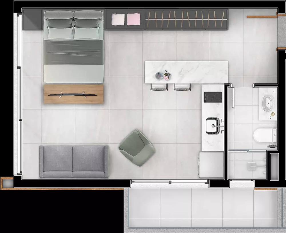 Apartamento, 1 quarto, 29 m² - Foto 7