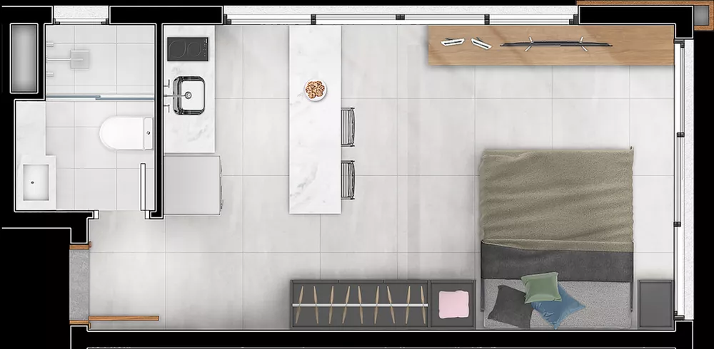 Apartamento, 1 quarto, 29 m² - Foto 14