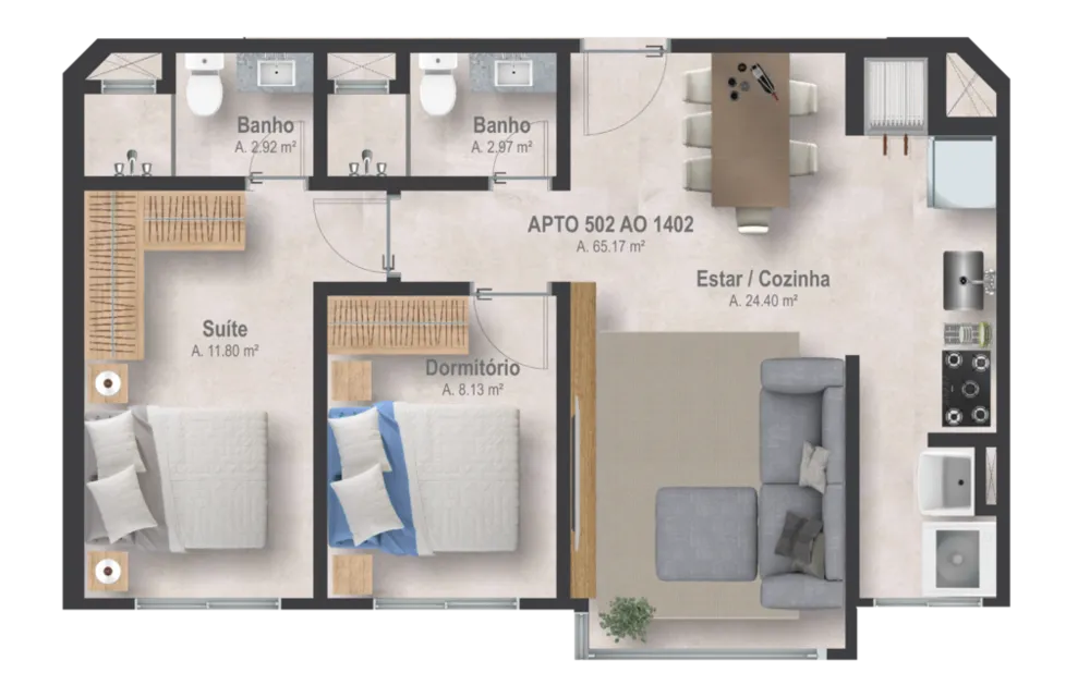 Apartamento, 2 quartos, 127 m² - Foto 11