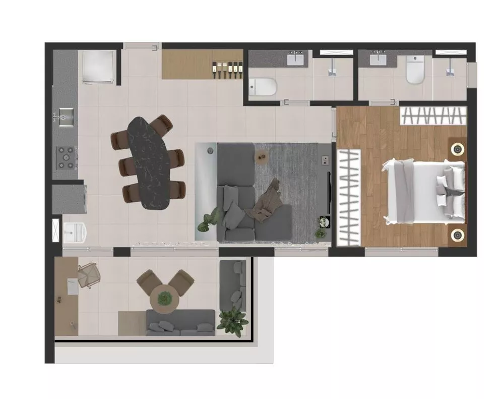 Apartamento, 1 quarto, 38 m² - Foto 1