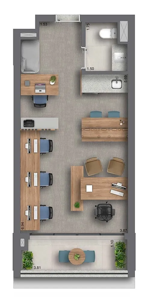 Sala-Conjunto, 37 m² - Foto 8