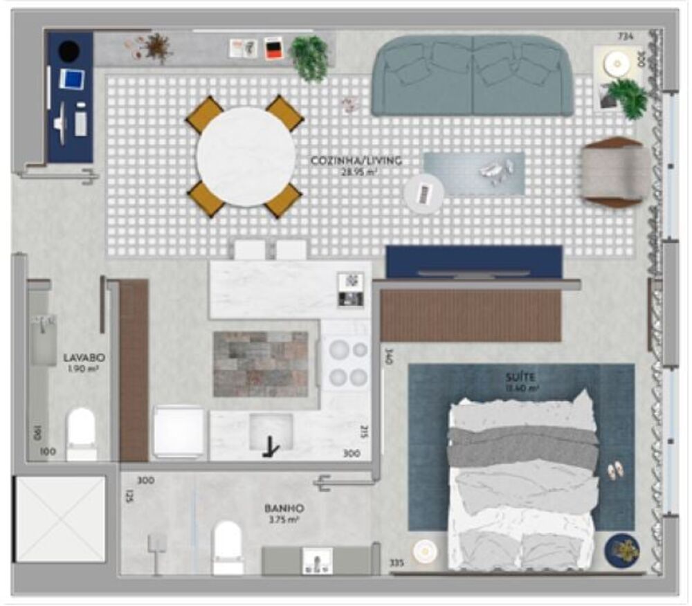 Apartamento à venda com 1 quarto, 86m² - Foto 3