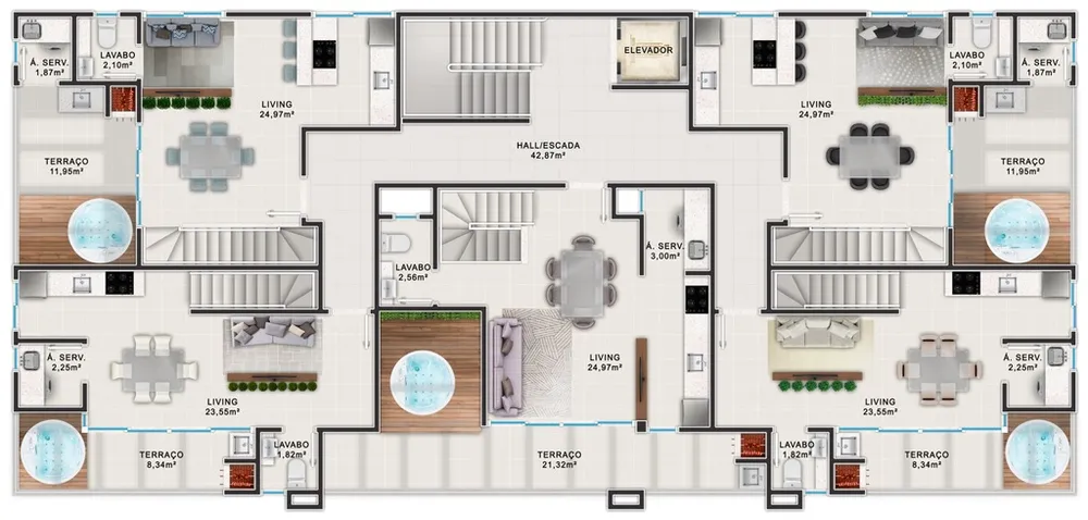 Cobertura, 3 quartos, 98 m² - Foto 10