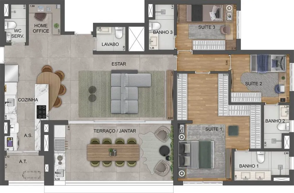 Apartamento, 3 quartos, 118 m² - Foto 12
