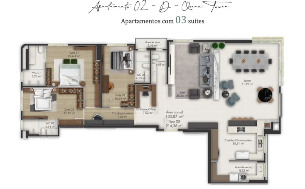 Apartamento, 4 quartos, 195 m² - Foto 12