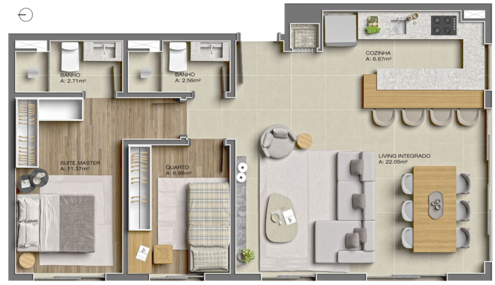 Apartamento, 3 quartos, 67 m² - Foto 8