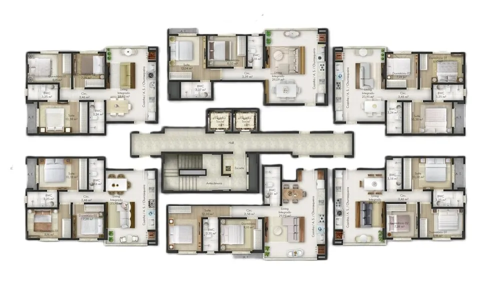 Apartamento, 3 quartos, 69 m² - Foto 8